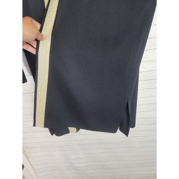 Exclusively Misook Black Midi Cardigan w Metallic Gold Border Detail, sz Large - Picture 8 of 16